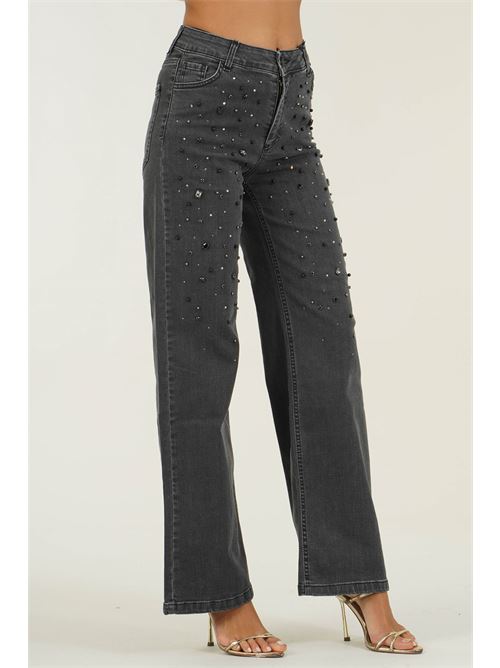 Jeans elastico con applicazioni LAFTY.LIE | 520317GRIGIO SCURO